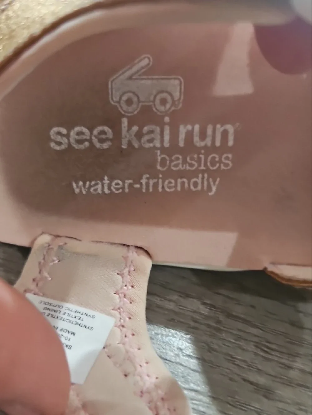 See Kai Run Metallic Rose Gold Strappy Kids Sandals size 6